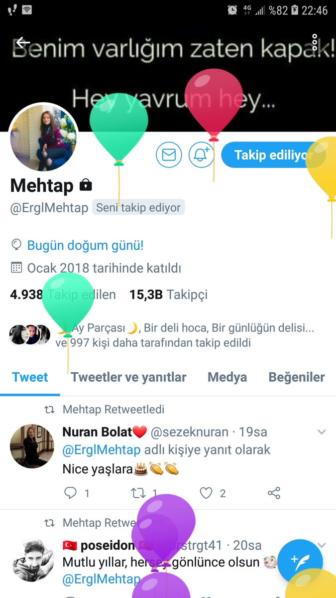 evrem_ce's tweet photo. @ErglMehtap Doğum günün kutlu mutlu olsun Tüm acıların dertlerin kederinin üzüntülerinin geride kalacağı musmutlu nice güzel yaşların olsun Her şeyin gönlünce olacağı dileklerinin kabul olacağı bi yaş olsun https://t.co/N7MEw6Bwll