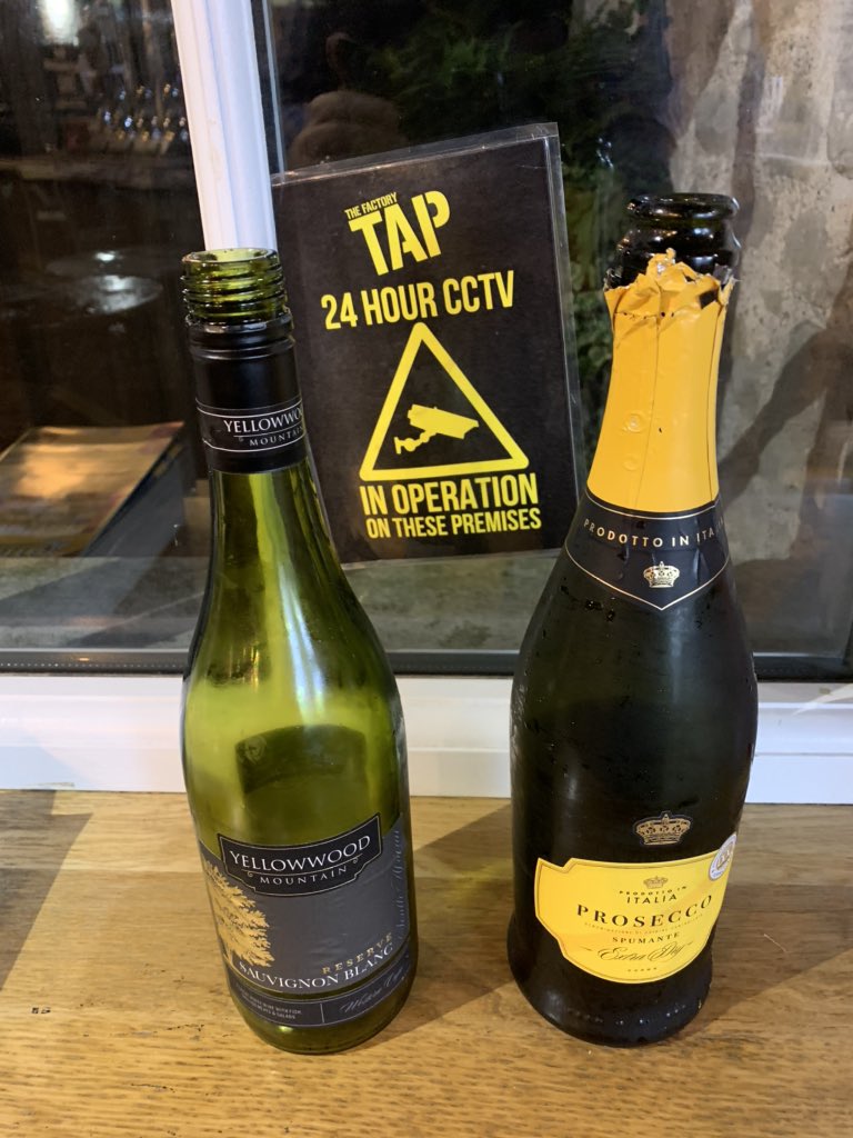 TheFactoryTap's tweet photo. We had a group in last night and two guests decided they would bring their own drink! We make our living selling alcohol and other drinks we pay rent, rates, we have staff costs and other overheads we purchase quality wine from #Staintons @GrandVino we are checking our CTV now! https://t.co/mW7860vvS0