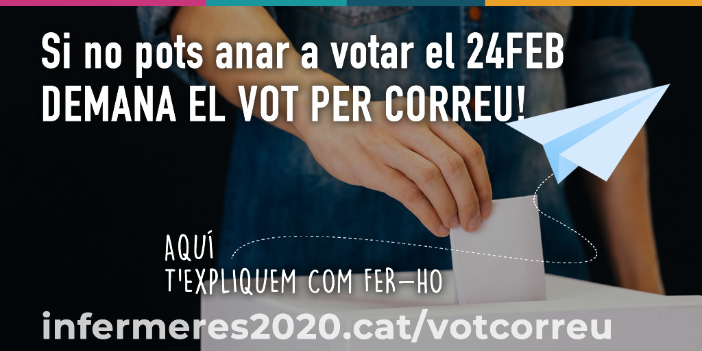 Infermeres2020's tweet photo. Si no pots anar a votar a les #EleccionsCOIB @COIBarcelona el proper 24FEB, demana el vot per correu! Tens temps fins el 15FEB! Aquí t’expliquem com fer-ho. És molt fàcil amb la nostra infografia 😉 https://t.co/NoiZrFkWHc #elrelleuetstu #InfermeresdeBCN https://t.co/mliHBwlAzq