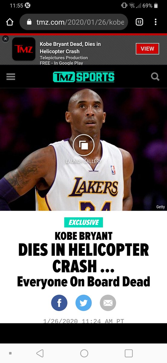 Shehmusic's tweet photo. RIP Kobe Bryant!! Can't believe it!!
#ripkobebryant #kobebryant https://t.co/12Gsp4PHeo