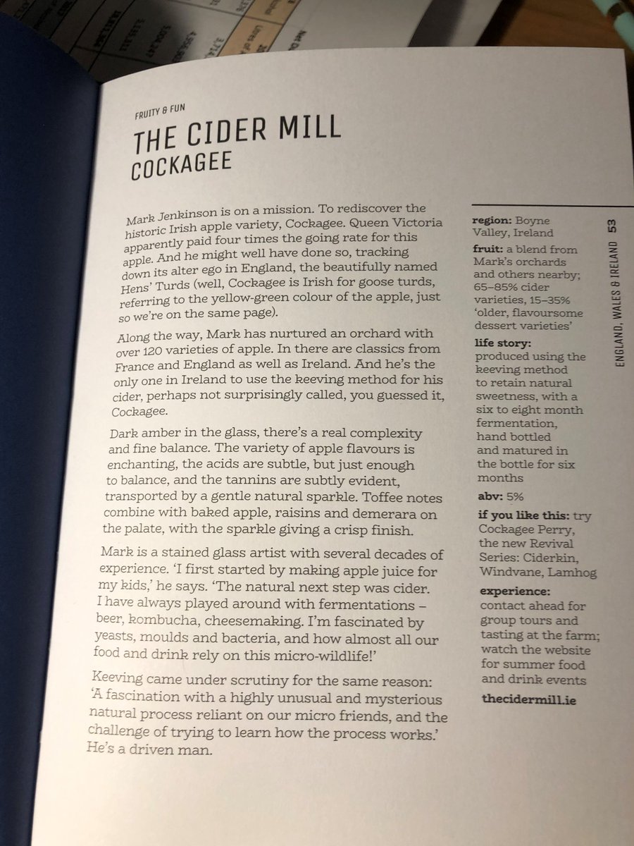 Well would you look at this! THE CIDER INSIDER by @DrinkBritain 100 Craft Ciders to drink now, and look who's in it. With #Ireland as the hosted country this year I'll be talking & tasting #CockageeCider in #USA with Susanna @cidercon later this week #keevingitreal #rethinkcider