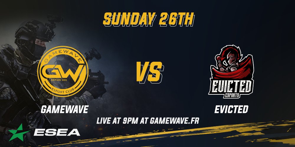 GAMEWAVEClub's tweet photo. Ce soir nos joueurs affrontent l'équipe Evicted, ça se passe en ce moment sur la chaine de @TheIntelloBox
https://t.co/H0vrVGFLvf
GL HF!
#GWGOWIN #GAMEWAVE https://t.co/2PgSDUKM9j