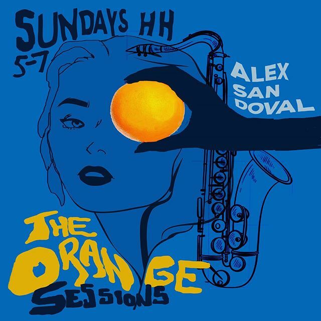 troostnyc's tweet photo. The Orange Sessions continue with Alex Sandoval Trio today 5-7 
Blood and Sand cocktails HH special $8 https://t.co/Mk25Gja25z