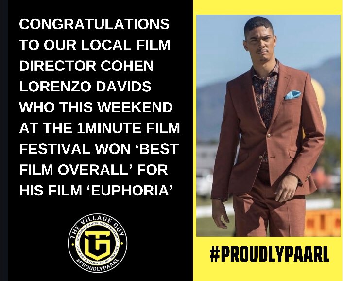 Well done Cohen Lorenzo Davids

This happens when you work hard at your passion, it makes dreams a reality!!

This is Cohen’s film directing journey: youtu.be/J4gkXjDekww

#proudlypaarl #1minutefilmfestival