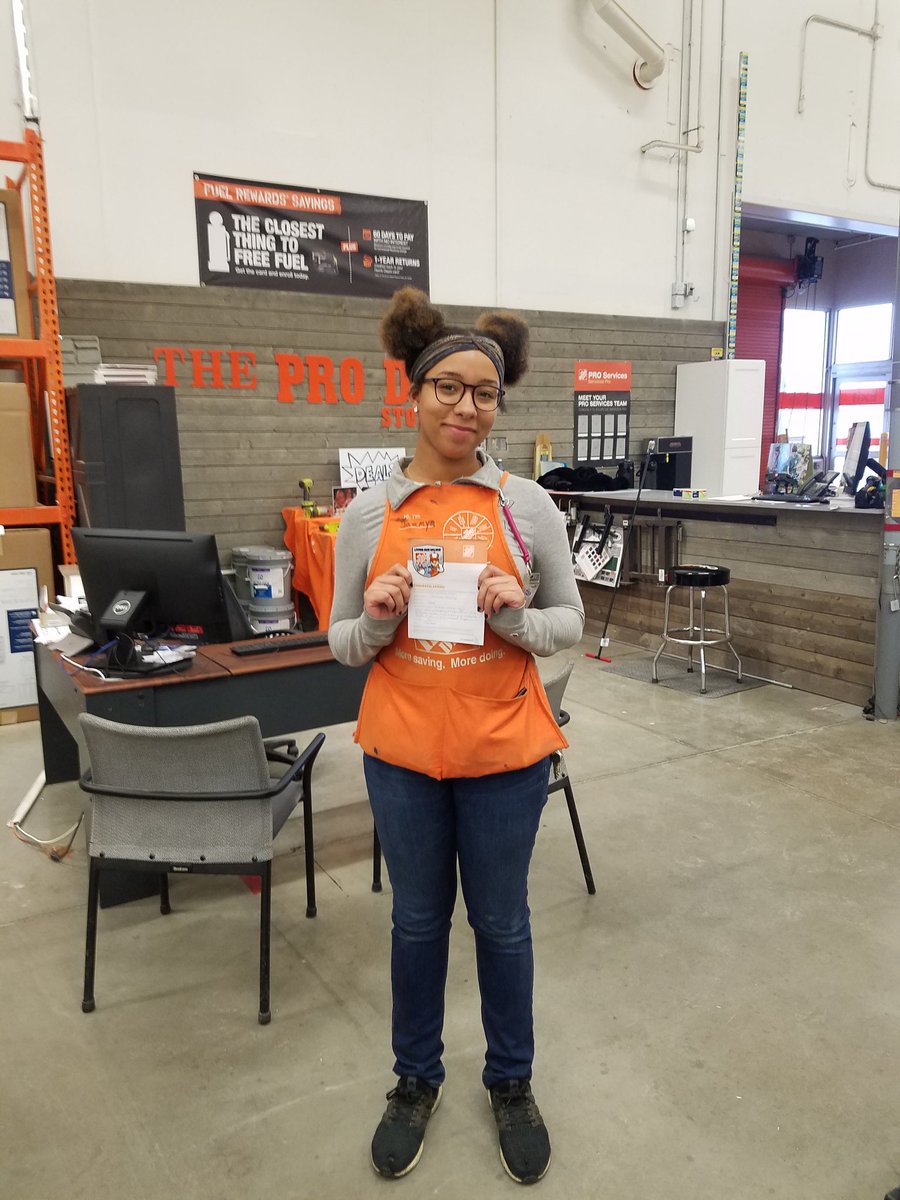 Recognizing Jazmyn D90 Head Cashier for her excellent customer service! @AsalazarHD3848 <a href="/SeanMatson_THD/">Sean Matson</a> <a href="/holli_depot3848/">Holli Reynolds</a> <a href="/DorthanalL/">Dorthanal Leonard</a>