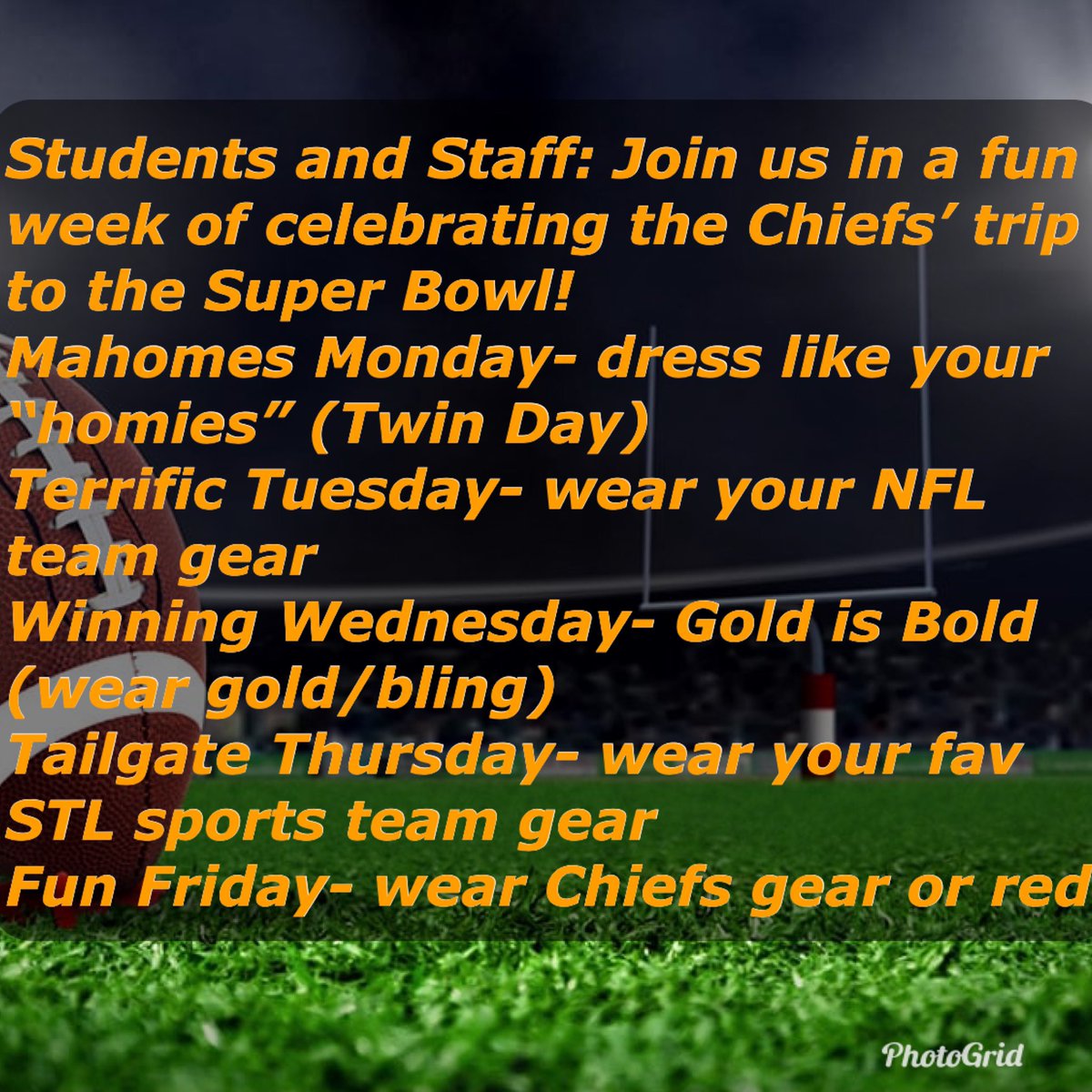 Spirit Week THIS week Fox High! <a href="/WarriorTribe_/">The Tribe</a> @FoxAthletics <a href="/rsherp/">Richard Sherping</a> <a href="/FHSWarriorPride/">Warriors</a> <a href="/salsmanj/">Joe Salsman</a> @