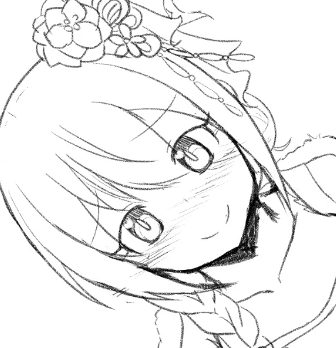 ペコ描いてるから待って… 