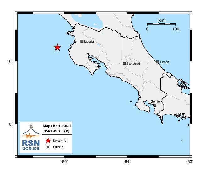 RSNcostarica's tweet photo. #Sismocr Revisado, 26-1-2020, 9:33 am, Mag: 4,7 Mw, Prof: 4 km, 46 km al Oeste de Cabo Velas, Guanacaste https://t.co/a45ubKKbie https://t.co/ER3DIzU8Nm