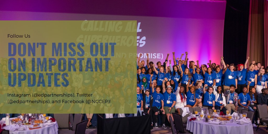 Graphic explaining the importance of following NCCEP on social media.