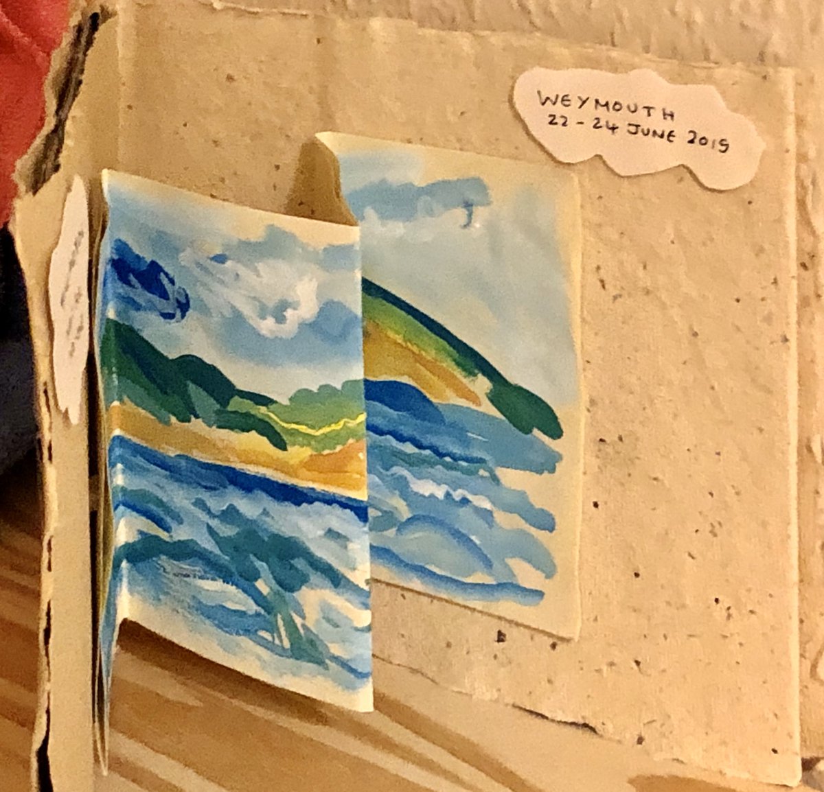 sardav64's tweet photo. Just made my first #ArtistBook for my course #Collage #drawing #recyledPaper inspired by #Weymouth https://t.co/A056qpji7W