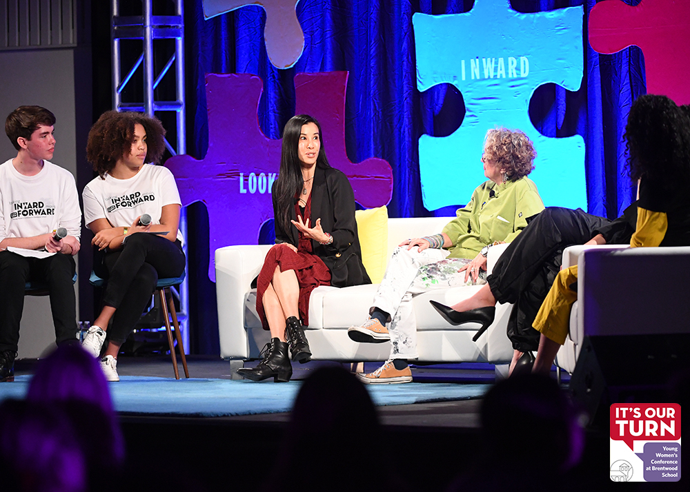 brentwoodschool's tweet photo. Panel Discussion Highlights: Pride in Identity with #Susan Feniger, #LisaLing, #BernaAnat, and Amani al-Khatahbeh. #ItsOurTurn2020 https://t.co/yBYIQBomfp