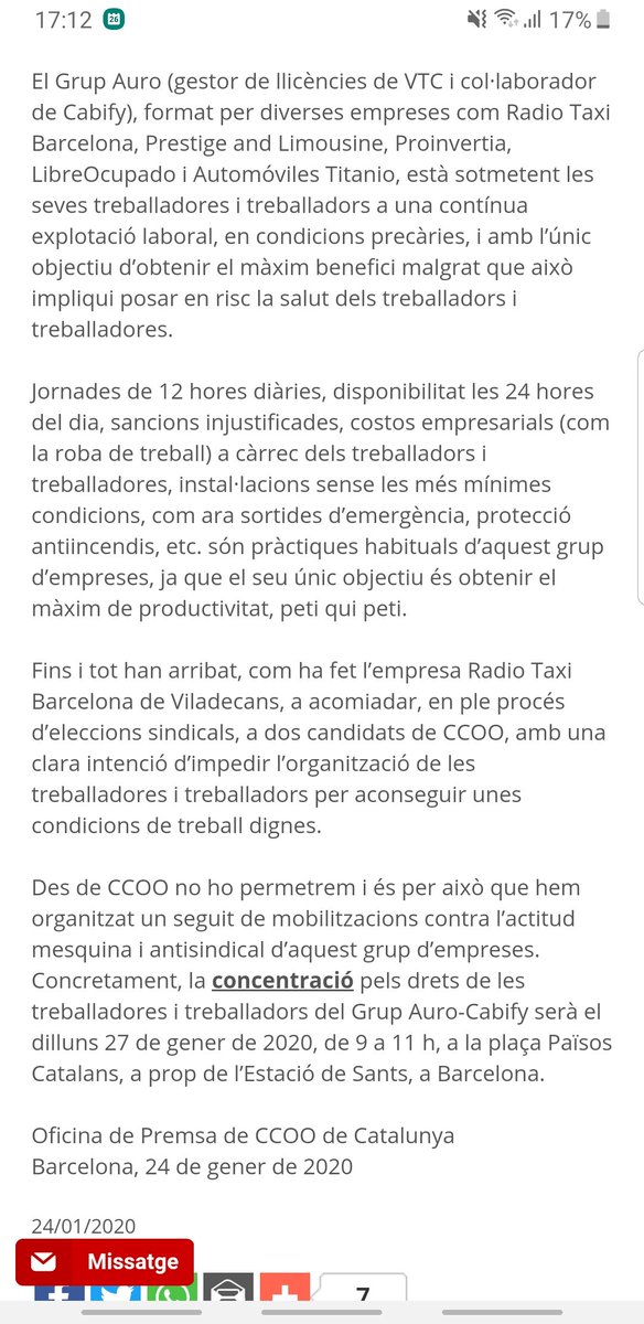 exvtc2019's tweet photo. Toda empresa que colabora con cabify. Es una empresa que explota a los conductores. https://t.co/flSxikoNhw