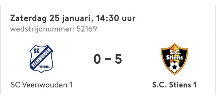 Fantastische start van de 2e seizoenshelft 💪🏻💪🏻⚽️⚽️