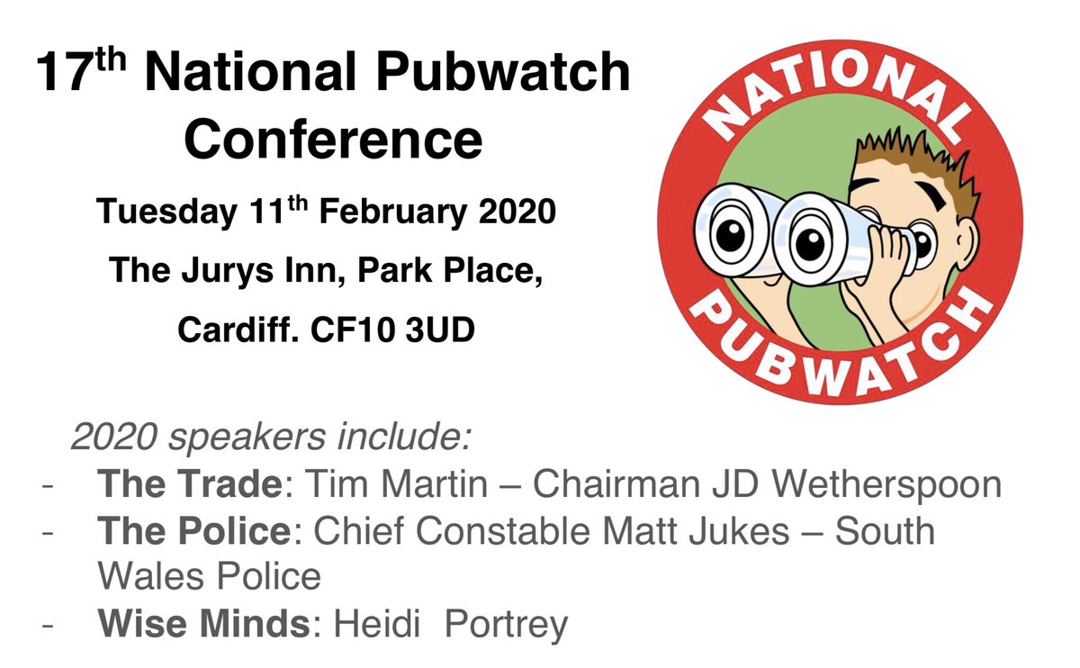 NatPubwatch's tweet photo. 17th National Pubwatch Conference - Tuesday 11th February 2020
Few places still available. Book now on the National Pubwatch website here: https://t.co/PyFWtIGLuF https://t.co/JCW5tnzYTL