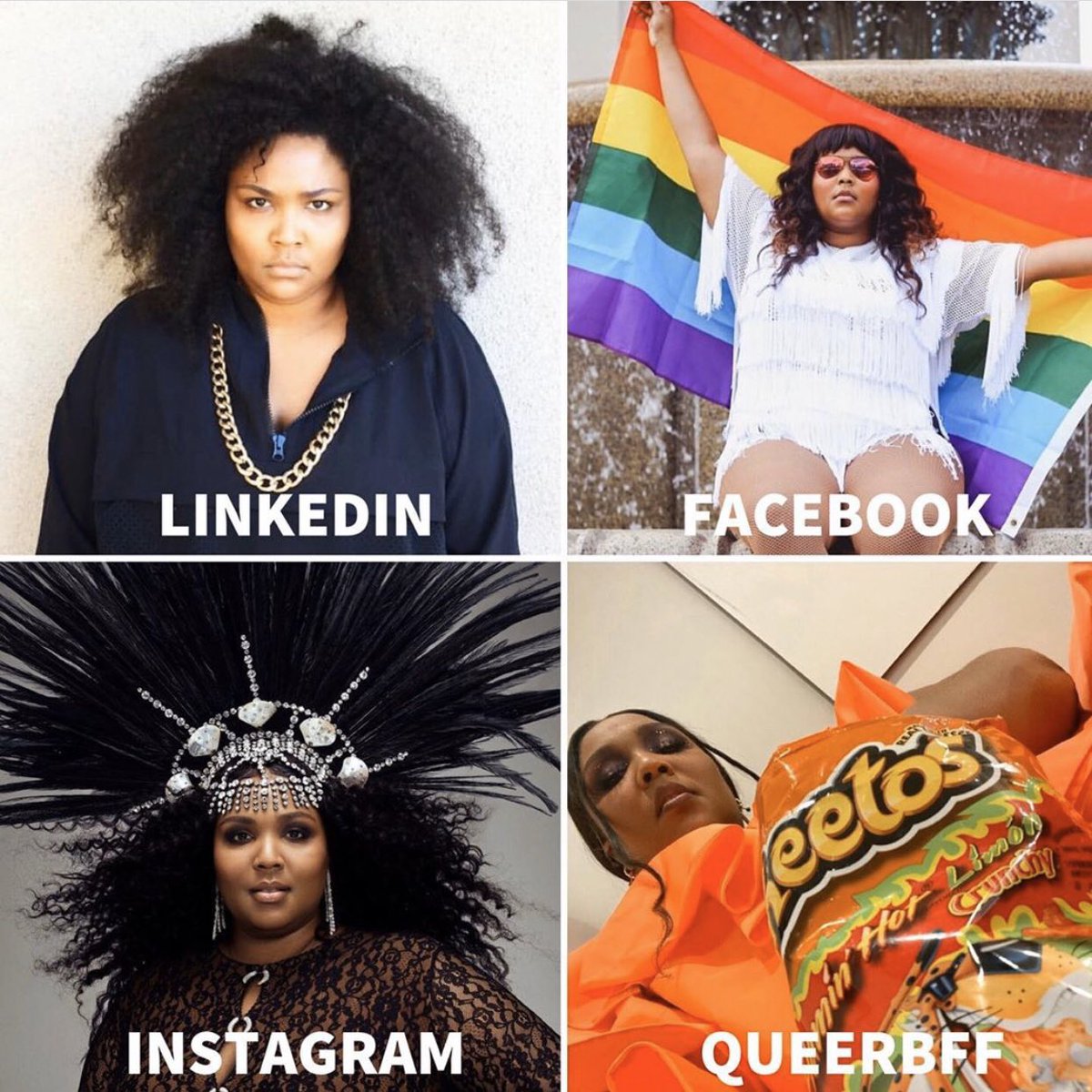 QueerBFF's tweet photo. Do the #DollyPartonChallenge but make it #QueerBFF with Lizzo. ππΎββοΈβ¨
β β β β β β β β
We just took a DNA test, turns out weβre π―% real on the QueerBFF app. Join us. ππ±
β β β β β β β β
Link in bio. π https://t.co/Naq8rLirej