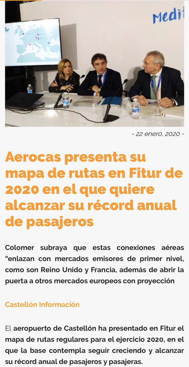 Mientras, el #aeropuerto de #Castellón en #Fitur👉🏼castelloninformacion.com/aerocas-presen…
¿Algún rastro de la participación del aeropuerto #CiudadReal en <a href="/fitur_madrid/">FITUR</a>?
#sinavionesnohayaeropuerto #fincadehortalizas #pasenyvean #verparacreer #marcaEspaña #45mesesdespués #yahoraqué <a href="/csinformacion/">Castellón Información</a>