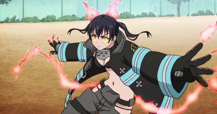 ツインテール #サブキン 炎炎ノ消防隊 環古達 炎で猫の耳、尻尾、爪を