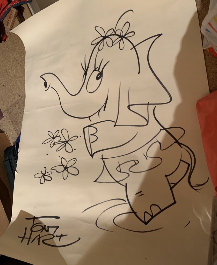 cpr10r's tweet photo. In the loft. Found this #elephant sketch by #TonyHart brings back #memories of #childhoodTV #BBC #VisionOn https://t.co/9v11LcPITb