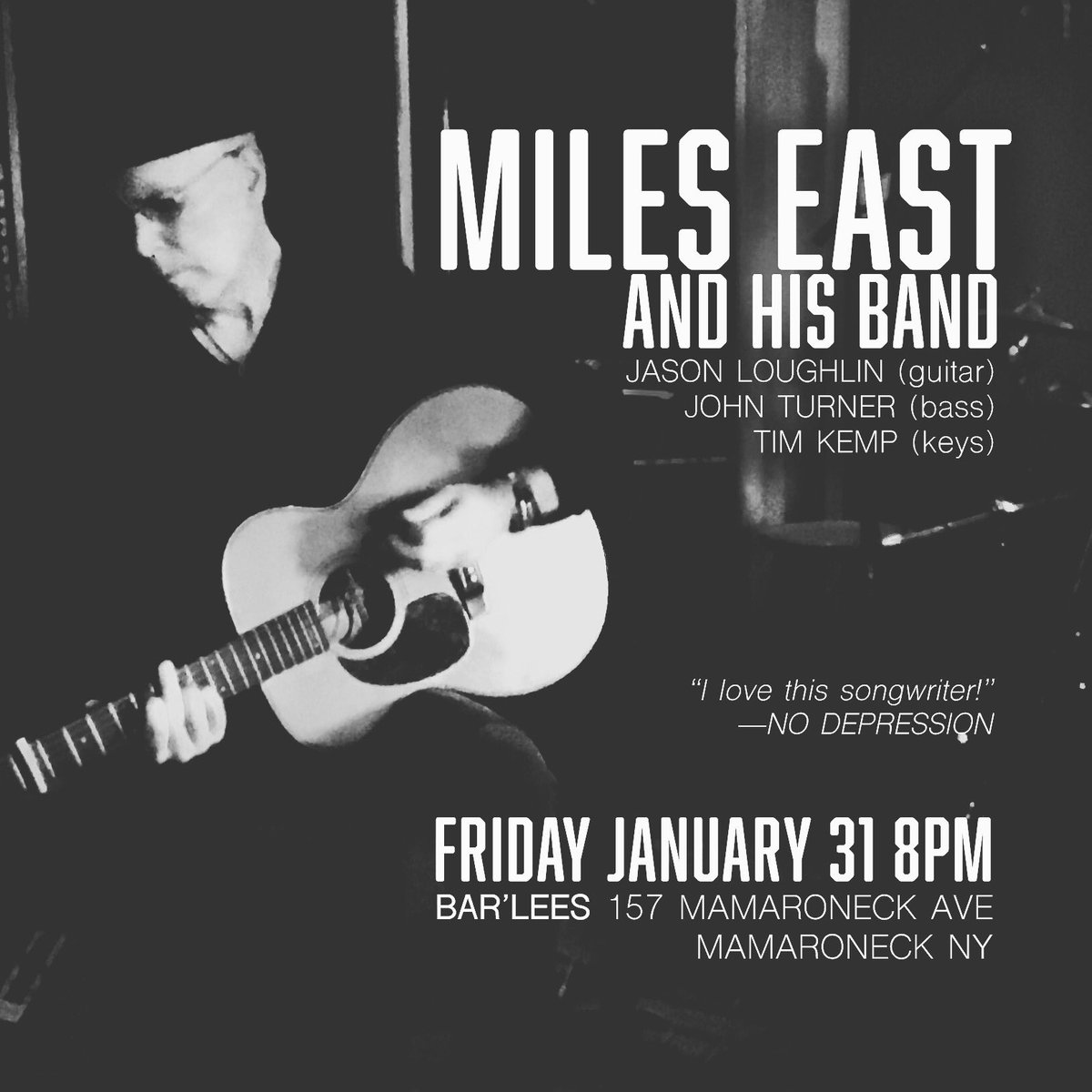 MilesEastMusic's tweet photo. REMINDER: This Friday with Jason Loughlin, John Turner, and Tim Kemp. Brand new songs, fan faves, and selections from the artists who’ve inspired me. 914-630-7512 for reservations. #ghostsofhope #mileseastdrums #barlees #livemusic #localmusic #originalmusic #Westchester https://t.co/tpgKfpPZn0