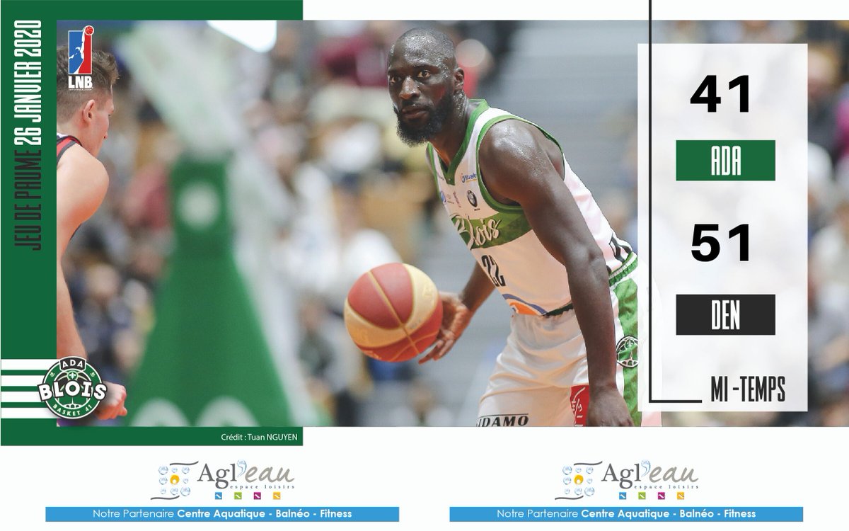 ADABloisBasket's tweet photo. C'est la mi-temps au Jeu de Paume où l'@ADABloisBasket est logiquement menée au score par @DENAIN_VOLTAIRE ! 🏀 Il reste 20 minutes pour inverser la tendance ! On y croit, allez les gars ! 👊
#ADADEN #ProB https://t.co/WnEnxor8Yu