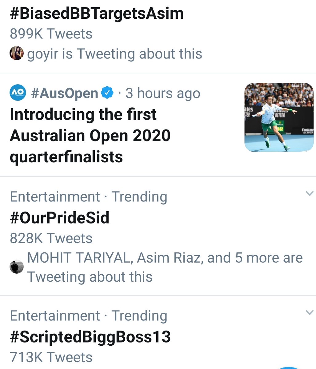 CarpeDiem23A's tweet image. Two trends close to 1 million. Increase your speed guys. We can do it.
#BiasedBBTargetsAsim 
#ScriptedBigBoss13