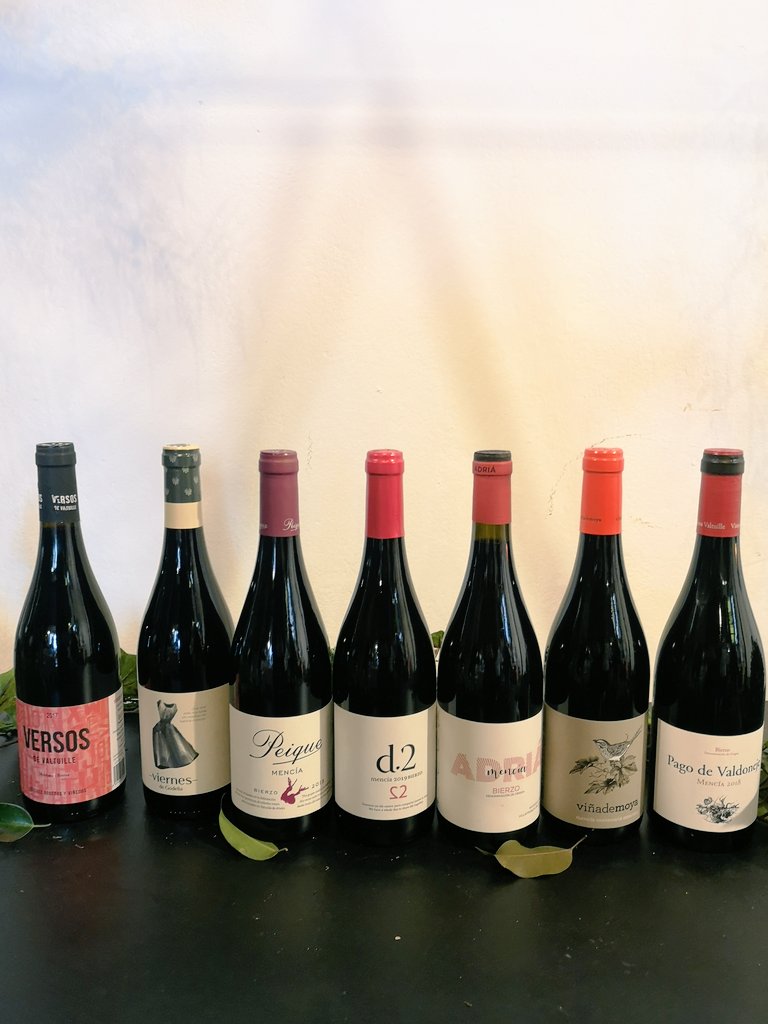 guiagoleon's tweet photo. Los vinos de la #ciberbotillada en @LaMoncloaBierzo https://t.co/HJBPoWVgEr