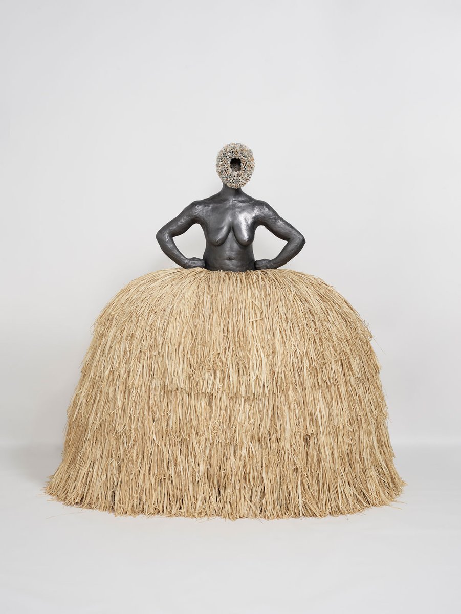 Sculpture by American artist Simone Leigh, 2010s, known for her figurative work in bronze that combines African pottery motifs with a modernist approach