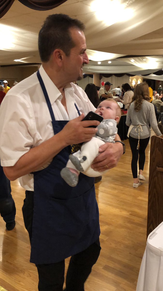 Dan with his grandchild, a future Rotarian.