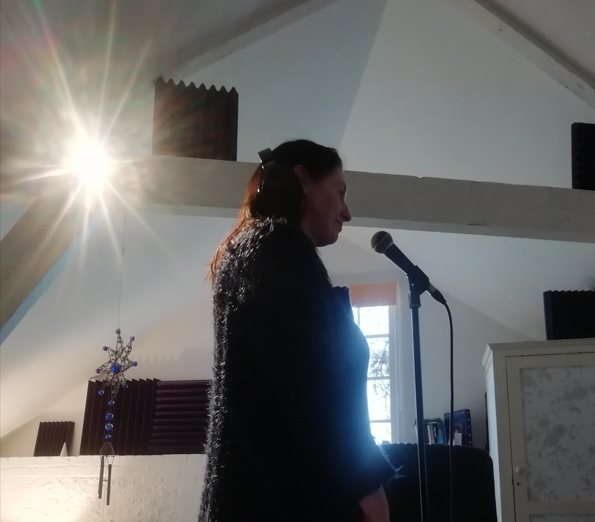 RemainSecrets's tweet photo. Shelley at our recording session this afternoon in Hampshire https://t.co/mHiiHhjfyv