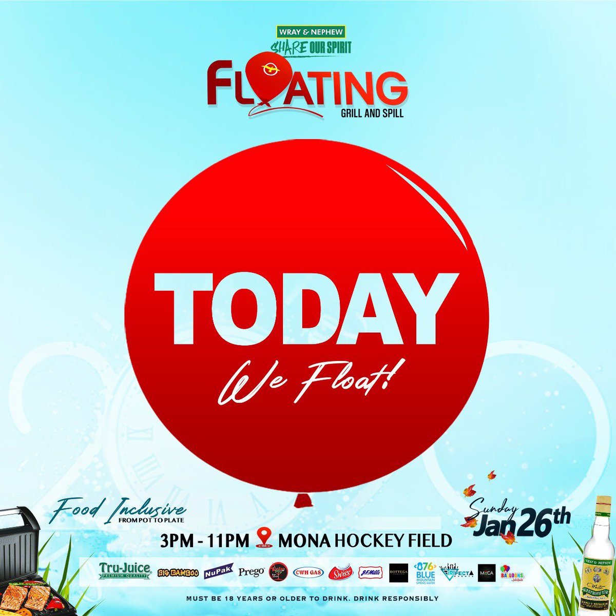 jonwick_'s tweet photo. Today We Float !!! Mona Hockey Field Comes Alive !!
Presold: $4000 | Gate: $5000
Outlets: Fontana Pharmacy (Barbican), Genus Pharmacy (Portmore), Xtras (Mall Plaza), Escape 24/7 (New Kingston)
#FloatingJa #FromPotToPlate #ComeFloatWithUs π https://t.co/5wIP0Rb9Xm