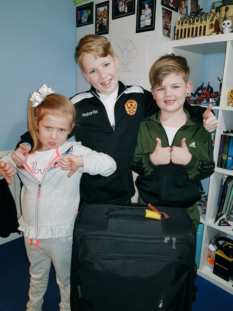 Logan all packed and excited for Kilbowie. Us girls are going to miss him but Cole is quite happy lol.xx <a href="/MccrumMiss/">Miss McCrum</a>