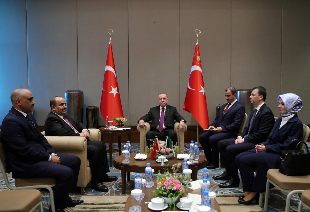 iletisim's tweet photo. Cumhurbaşkanımız @RTErdogan, Cezayir temasları kapsamında Cezayir Ulusal Halk Meclisi Başkanı Süleyman Şinnin ve Cezayir Millet Konseyi Başkanı Salah Goudjil'i ayrı ayrı kabul etti. https://t.co/M6a3GZwP8A