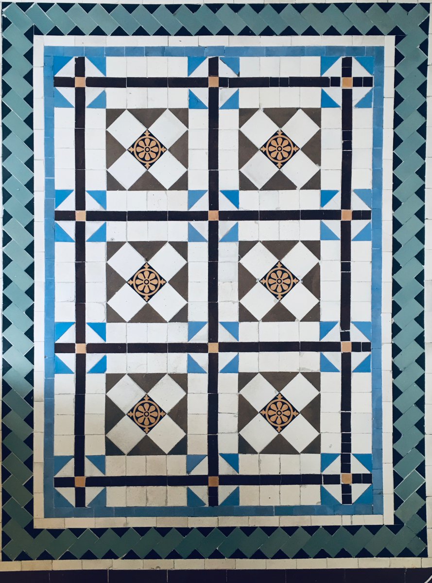 EdenArchCon's tweet photo. Out latest specialist project to an early 20th century tile scheme complete. Eden's on it like a car bonnet. https://t.co/tgoehK1Fad