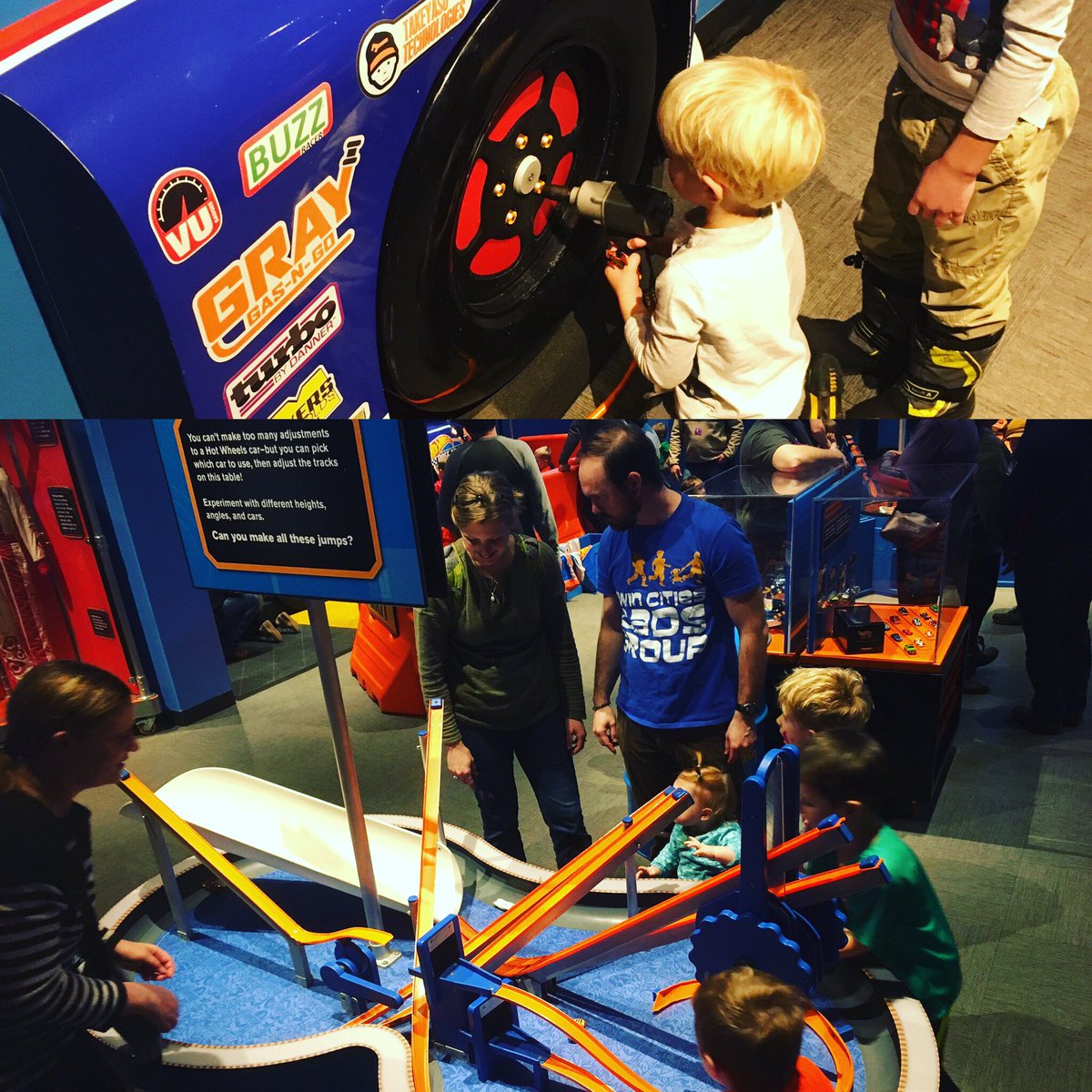 TCDadsGroup's tweet photo. Quick changed some wheels and played around with physics in the new Hot Wheels Exhibit at @MNChildMuseum 

It was great meeting all the new dads!

Look for the Twin Cities Dads shirt and say hi! https://t.co/QIVK1IKcvT