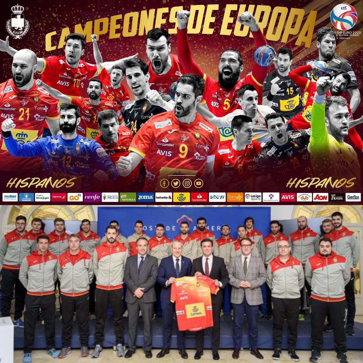Todo un honor que nuestros campeones de balonmano hayan difundido la imagen de Costa de Almería. Los #Hispanos han vuelto a demostrar su talento. Almería es su talismán. ¡Enhorabuena!