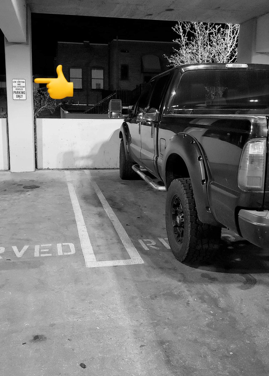 arackers's tweet photo. Ha! Guess I'll park one spot to the right...Discrimination! #Ford #dieselsmellsbetter #yoursmartcarleaks https://t.co/OXAUdKVLo3