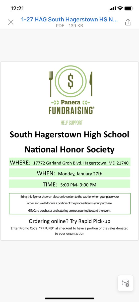 marshmegengl's tweet photo. Monday is always tough, so why not make it  a bit easier on yourself by grabbing something from @panerabread! The #NHS chapter at #SouthHigh appreciates any and all support! #thanksinadvance #helpusgetmoney https://t.co/pjkuC1Oy7a