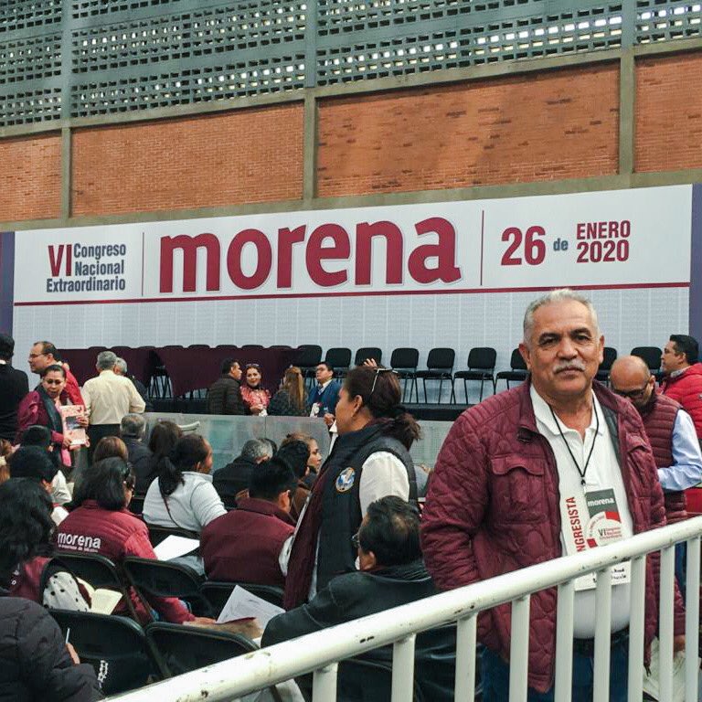 Contento de estar aquí. 
Saludos amigos, nos encontramos trabajando en el VI Congreso Nacional Extraordinario de MORENA, celebrado en la Ciudad de México. #MORENA #4T #CongresoNacionalMORENA