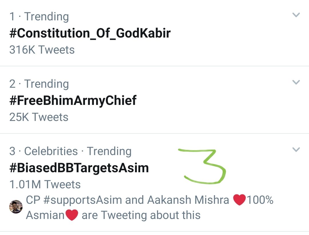 imZishanAnsari's tweet image. #BiasedBBTargetsAsim 
#ScriptedBigBoss13 

Congrats guys 
1M complete 
No 3