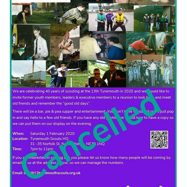 13thHowdon's tweet image. Apologies for the short notice, unfortunately due to unforeseen circumstances we have to cancel next week’s group re-union. We are looking at alternative dates so keep checking back for updates.

#scouts #Wallsend #Howdon #tynemouthscouts #northtyneside … ift.tt/2RuIK7S