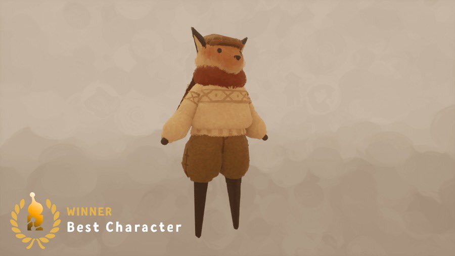 Next up, the award for Best Character!

The winner is ... Frederick Fox by <a href="/codibearscave/">Codi Bear</a>! Congratulations! 

Tune in to the #ImpyAwards here: twitch.tv/media_molecule 

#DreamsPS4 #MadeInDreams