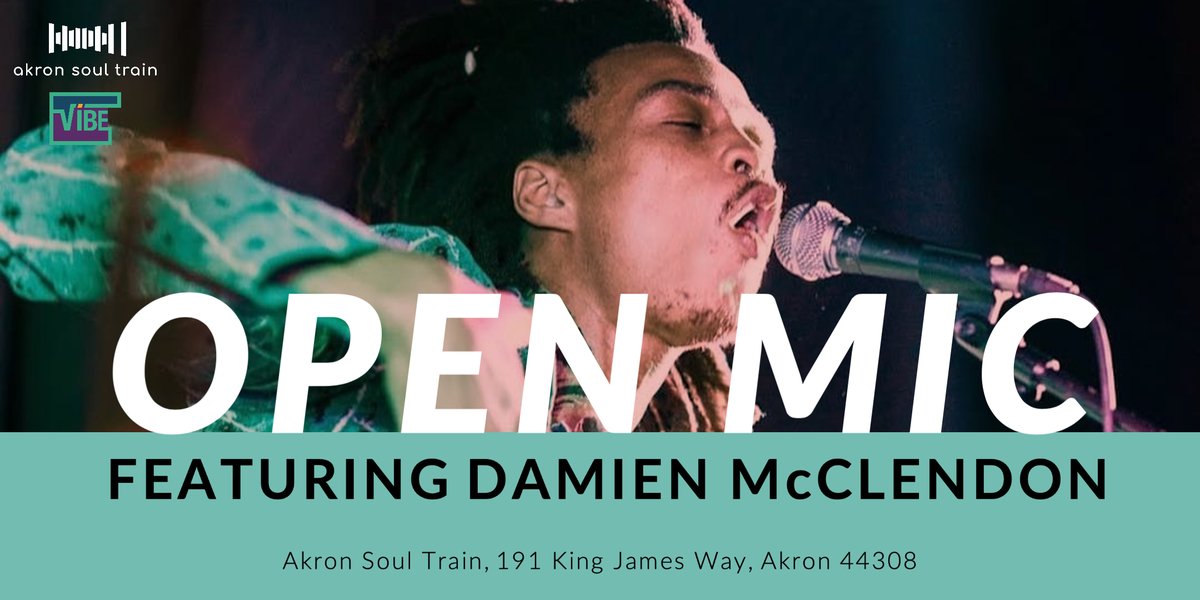 Bring your prose and poetry to Akron Soul Train for a special Open Mic event, featuring award-winning Cleveland poet, Damien McClendon!! February 22nd 7-9pm 
#poetry #openmic #poems #poet #art #literaryart #akron #akron #art #whynotakron #akronsoultrain