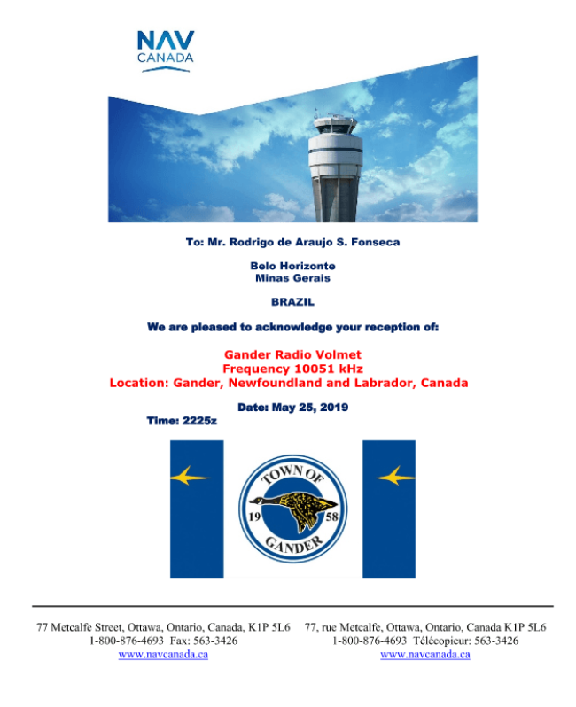 pu4yes's tweet photo. Gander Radio Volmet 10051 kHz  USB heard in Belo Horizonte, Brazil - QSL 
#NewFoundLand #Labrador #Canada #VOLMET #Volmets #RadioVolmet #GanderVolmet https://t.co/EKrFCNUJap