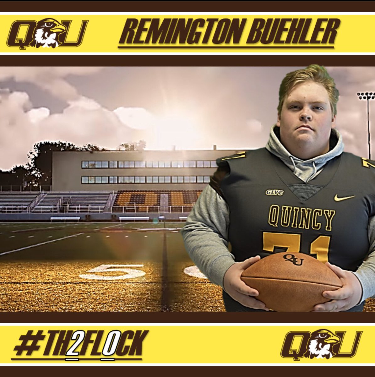 rbuehler71's tweet photo. I am extremely blessed to say I get to play football for 4 more years! Thank you @GaryBassQU @QUFootball @CoachCrouthamel #PEWAV https://t.co/gw7R7jJq9E