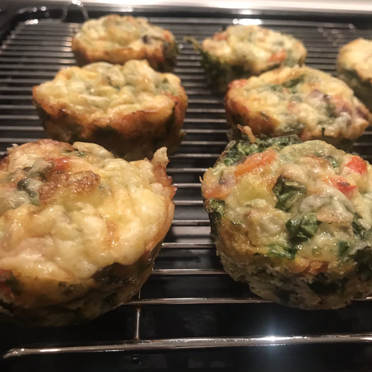 CarolynPR's tweet photo. I am turning into my Mother - made these because I donโt want to throw six eggs away in a few days #eggs #muffins #wastenot #wantnot https://t.co/lExSsK8CC9