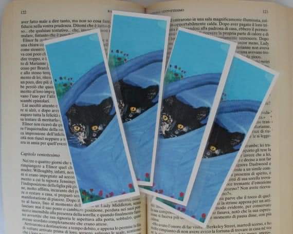 Nora85E's tweet photo. #Bookmark with a print of my acrylic painting that depicts my black cat Bella!
You can find it here:
https://t.co/zkvL9XPBAk

#art #arte #cat #blackcat #gatto #gattonero #segnalibro #segnalibri #bookmarks #catlovers #booklovers  #giftideas #cats #prints https://t.co/SR50GqsGCv