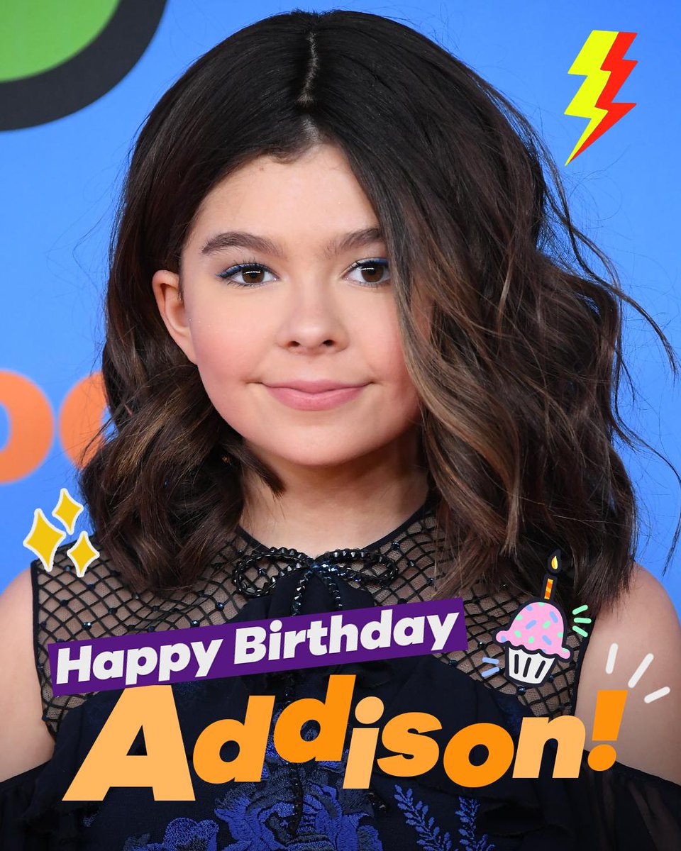 Nickelodeon's tweet photo. hope you have an amazing bday @AddisonRiecke!! 🎉🎁🎂 https://t.co/hzn9SNP7Rq