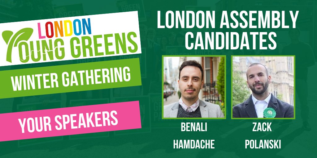 Looking forward to our Winter Gathering? Booked your ticket yet? 🌱

What if we tell you the amazing <a href="/greenbenali/">Cllr Benali Hamdache</a> and <a href="/ZackPolanski/">Zack Polanski</a> will be joining us? 🥳

Thought you might be tempted! 💚💚
Book here:
eventbrite.co.uk/e/london-young…