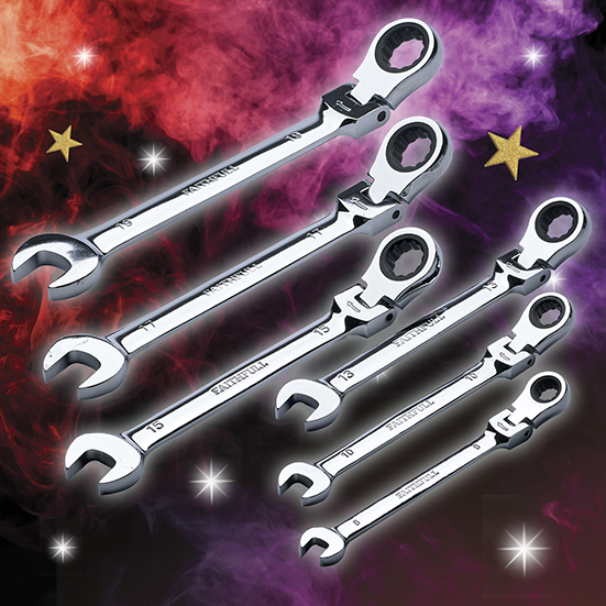The <a href="/Faithfull_Tools/">Faithfull Tools</a> 6 Piece Ratchet #Spanner Set - with a ring head at either end, featuring a reversible ratchet system with a 72 tooth #mechanism! ow.ly/oKZV50wVfEN