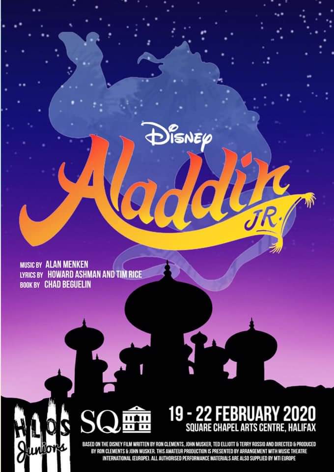 hlosjuniors's tweet photo. Looking for a great treat for the family during February half term? Then look no further than this great family show! @squarechapel 19th-22nd February with a matinee on the Thursday and Saturday! Hope to see you all there! 😊🎶🎭🧞‍♂️ https://t.co/DWfI2eLct4